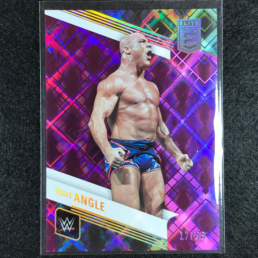 2023 Donruss Elite WWE Kurt Angle Legends Base Purple 17/99 No 129