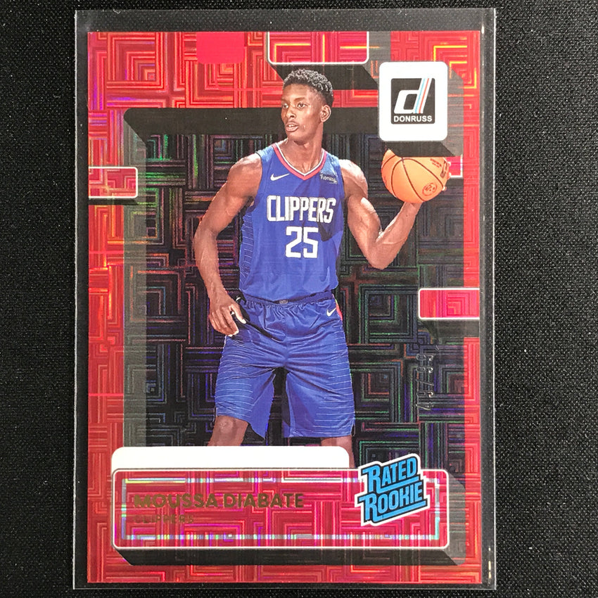 2022-23 Donruss Moussa Diabate Rated Rookie Choice Infinite Red 49/99