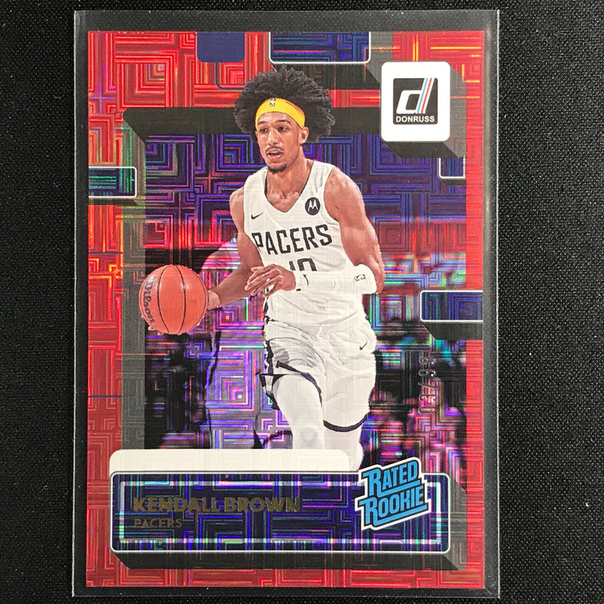 2022-23 Donruss Kendall Brown Rated Rookie Choice Infinite Red 3/99