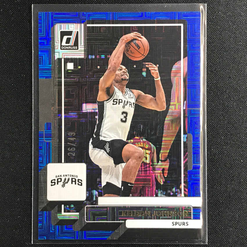 2022-23 Donruss Keldon Johnson Choice Infinite Blue 26/49