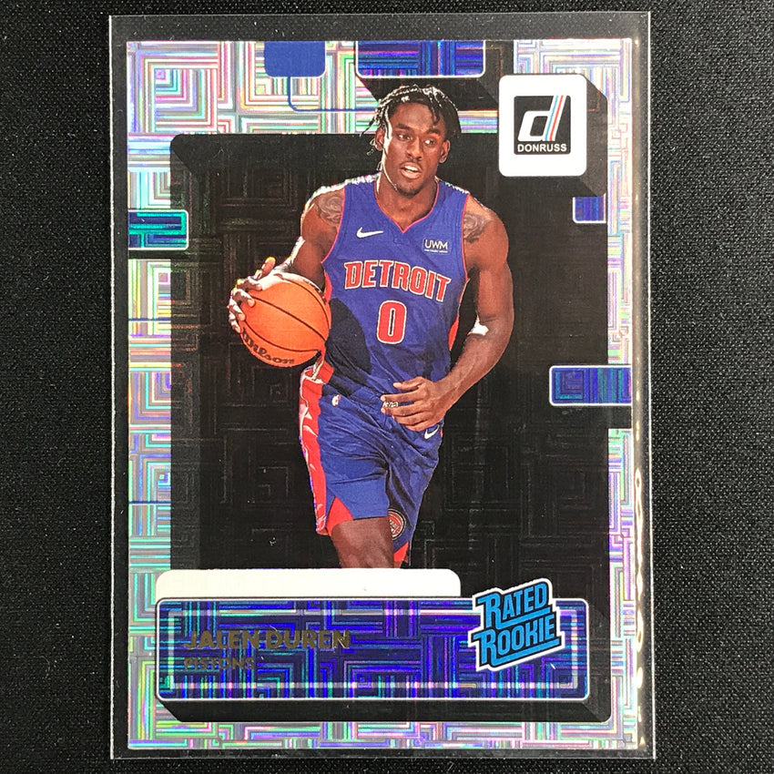 2022-23 Donruss Jalen Duren Rated Rookie Choice Infinite Silver No 213