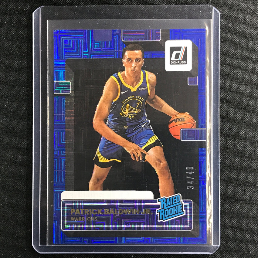 2022-23 Donruss Patrick Baldwin Jr. Rated Rookie Choice Infinite Blue 34/49