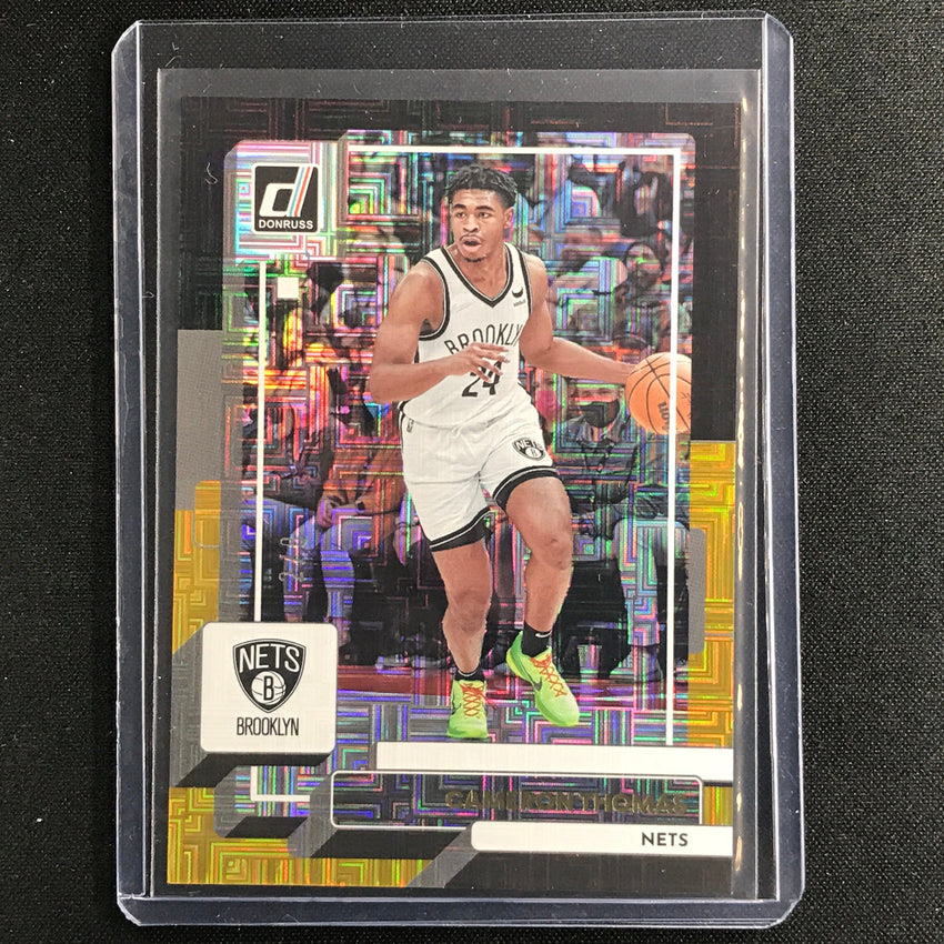 2022-23 Donruss Cameron Thomas Choice Infinite Black Gold 2/8