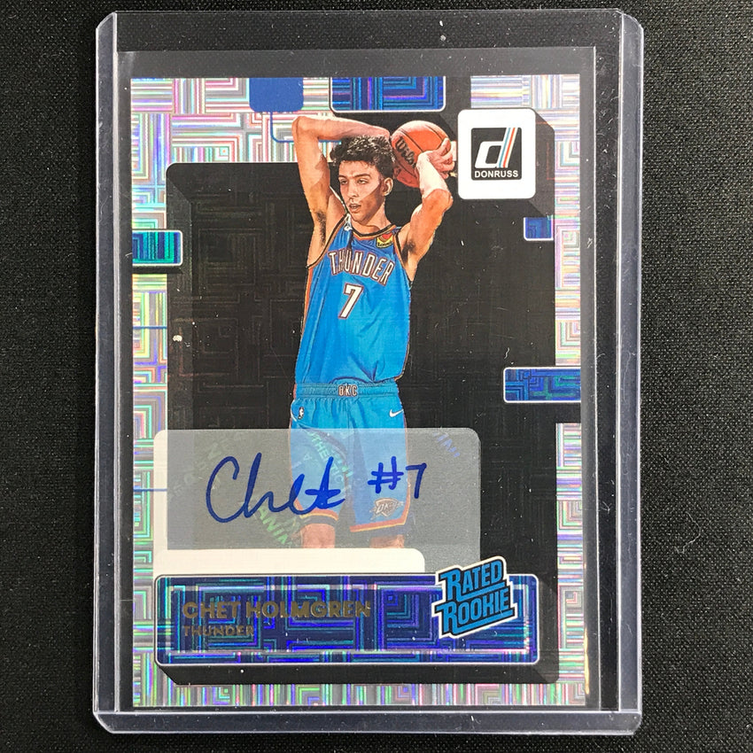 2022-23 Donruss Chet Holmgren Rated Rookie Signatures Choice Silver Auto No 202