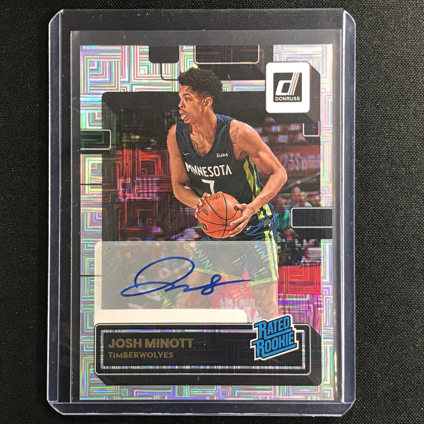 2022-23 Donruss Josh Minott Rated Rookie Signatures Choice Silver Auto No 245