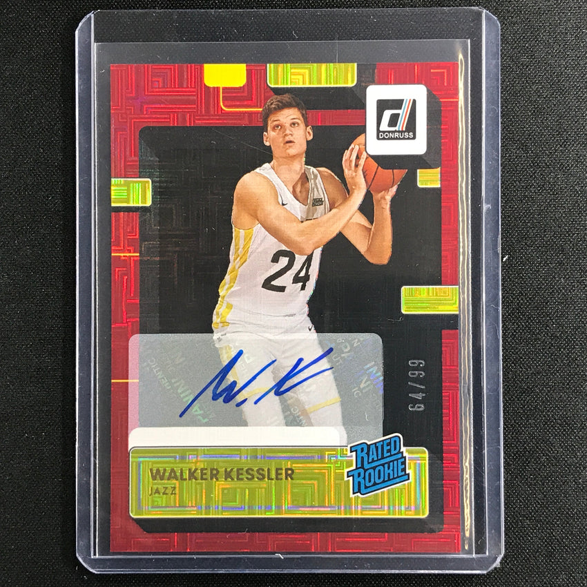 2022-23 Donruss Walker Kessler Rated Rookie Signatures Choice Red Auto 64/99