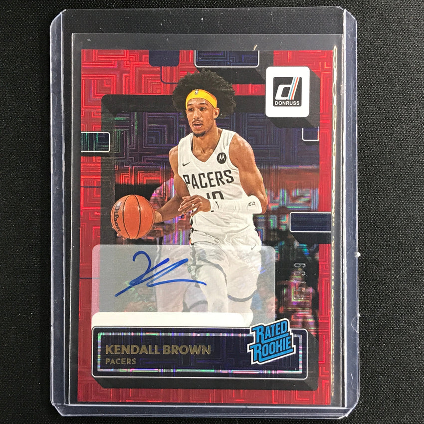 2022-23 Donruss Kendall Brown Rated Rookie Signatures Choice Red Auto 95/99