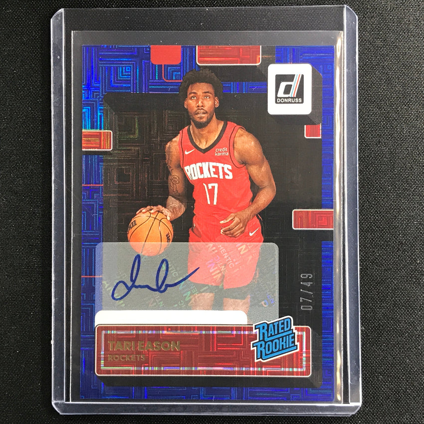 2022-23 Donruss Tari Eason Rated Rookie Signatures Choice Blue Auto 21/49