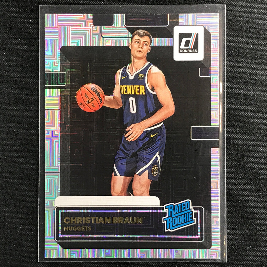 2022-23 Donruss Christian Braun Rated Rookie Choice Infinite Silver No 221