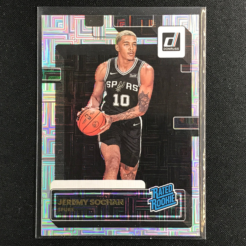 2022-23 Donruss Jeremy Sochan Rated Rookie Choice Infinite Silver No 209