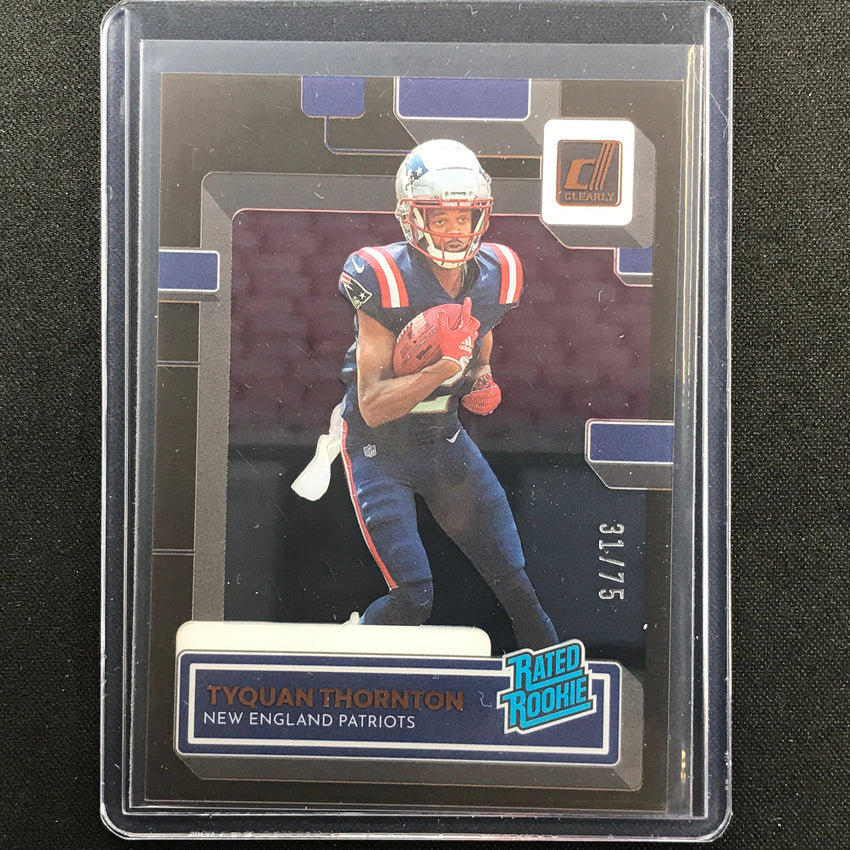2022 Clearly Donruss Tyquan Thornton Rated Rookie Orange Bronze 31/75