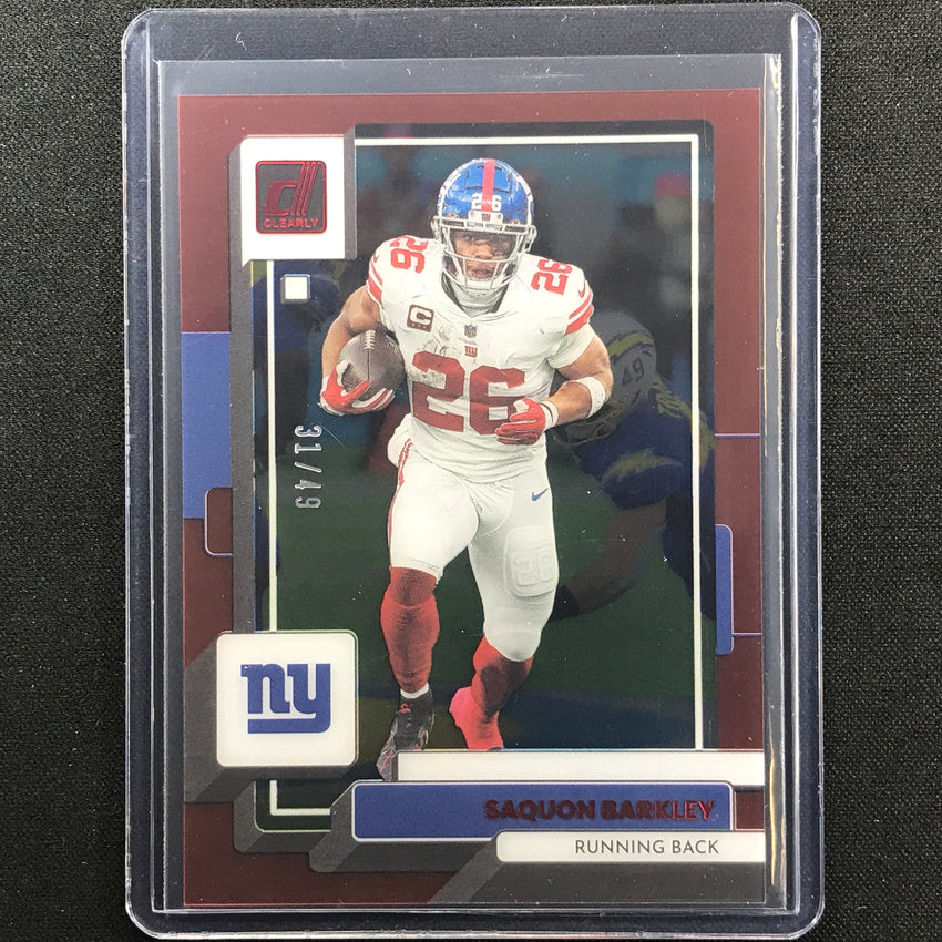2022 Clearly Donruss Saquon Barkley Red 31/49