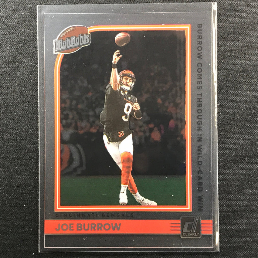 2022 Clearly Donruss JOE BURROW Highlights Base #8