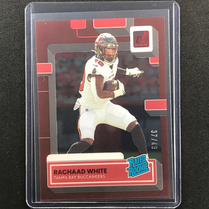2022 Clearly Donruss Rachaad White Rated Rookie Red 37/49