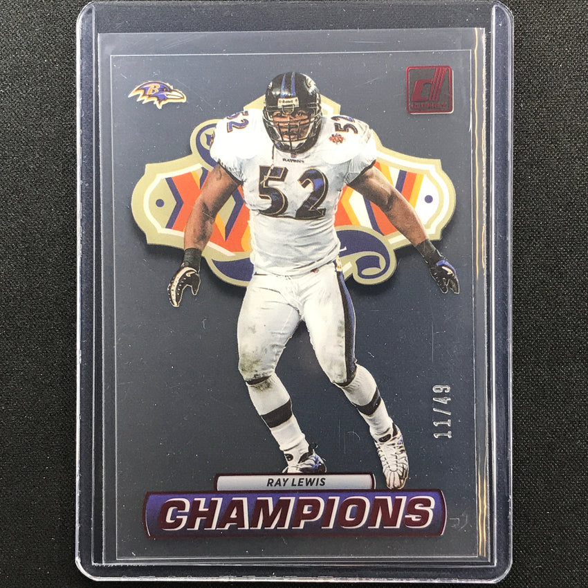 2022 Clearly Donruss Ray Lewis Champions Red 11/49