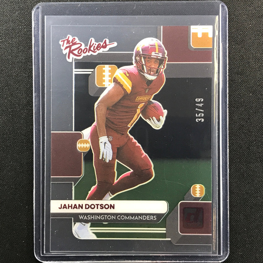 2022 Clearly Donruss Jahan Dotson The Rookies Red 35/49