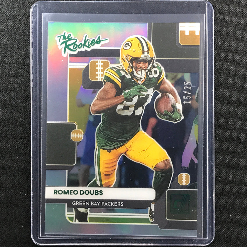 2022 Clearly Donruss Romeo Doubs The Rookies Green 15/25