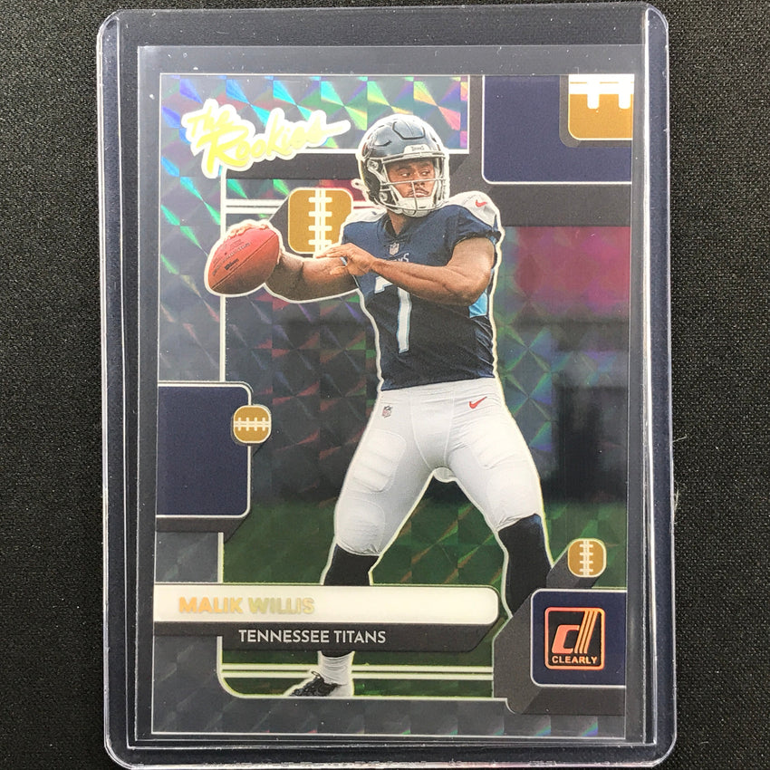 2022 Clearly Donruss MALIK WILLIS The Rookies Holo Mosaic SP #3