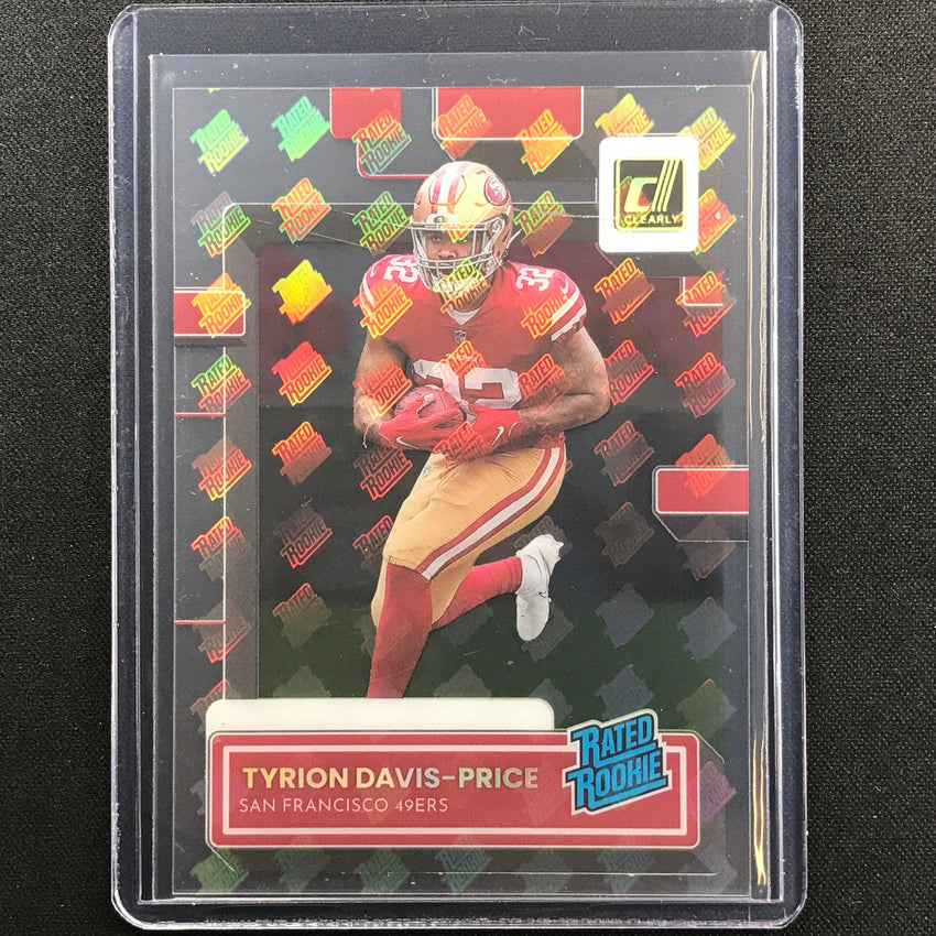 2022 Clearly Donruss TYRION DAVIS-PRICE Rated Rookie Holo RR Logo SP #76