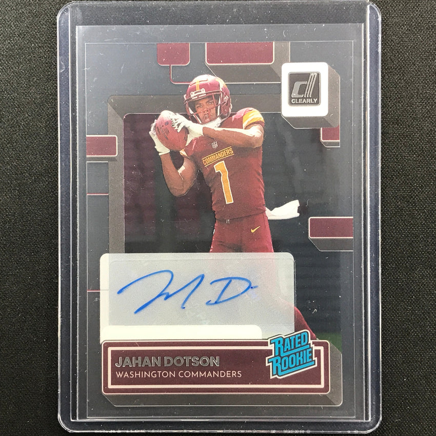2022 Clearly Donruss Jahan Dotson Rated Rookie Signatures Auto Base No 60