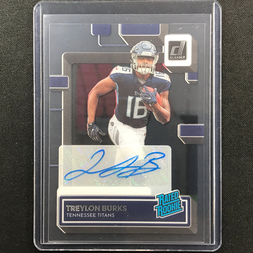 2022 Clearly Donruss Treylon Burks Rated Rookie Signatures Auto Base No 62