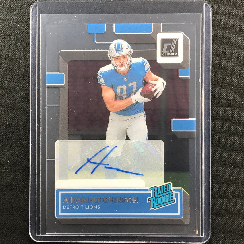 2022 Clearly Donruss Aidan Hutchinson Rated Rookie Signatures Auto Base No 63