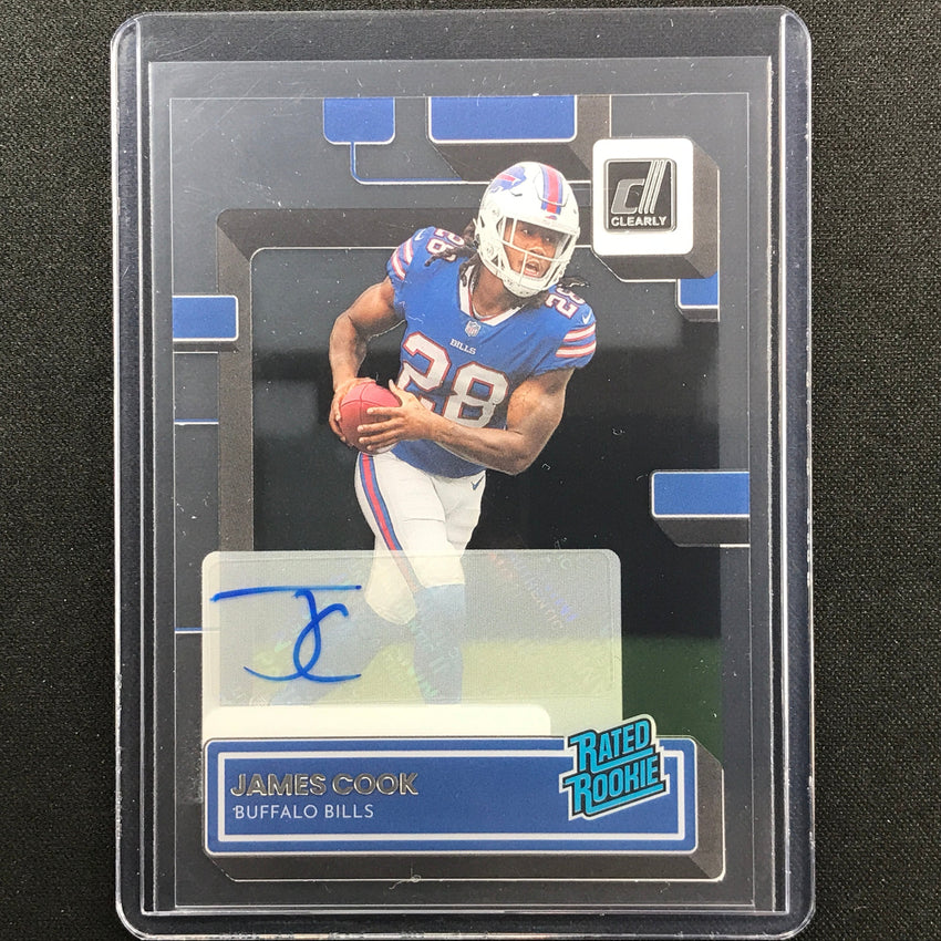 2022 Clearly Donruss James Cook Rated Rookie Signatures Auto Base No 65