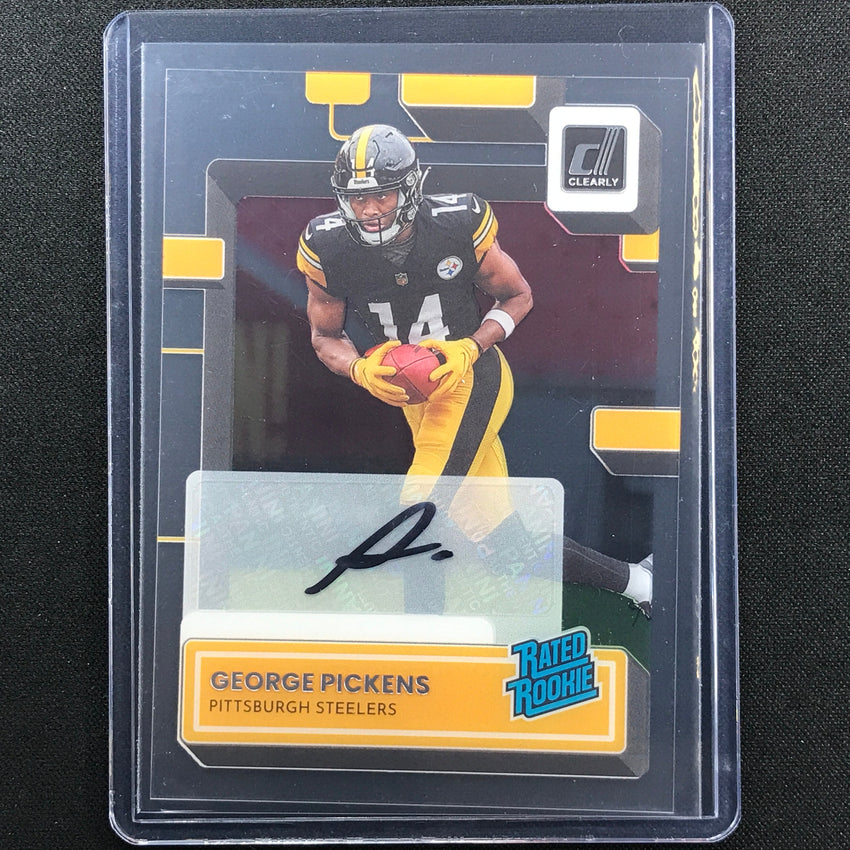 2022 Clearly Donruss GEORGE PICKENS Rated Rookie Signatures Auto Base #73