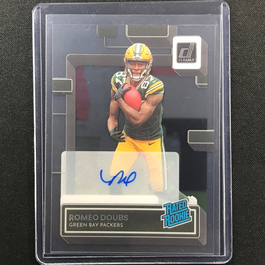2022 Clearly Donruss Romeo Doubs Rated Rookie Signatures Auto Base No 85