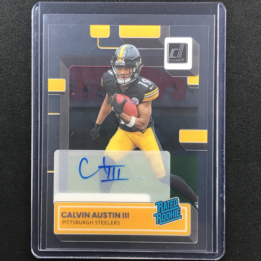 2022 Clearly Donruss Calvin Austin Iii Rated Rookie Signatures Auto Base No 86