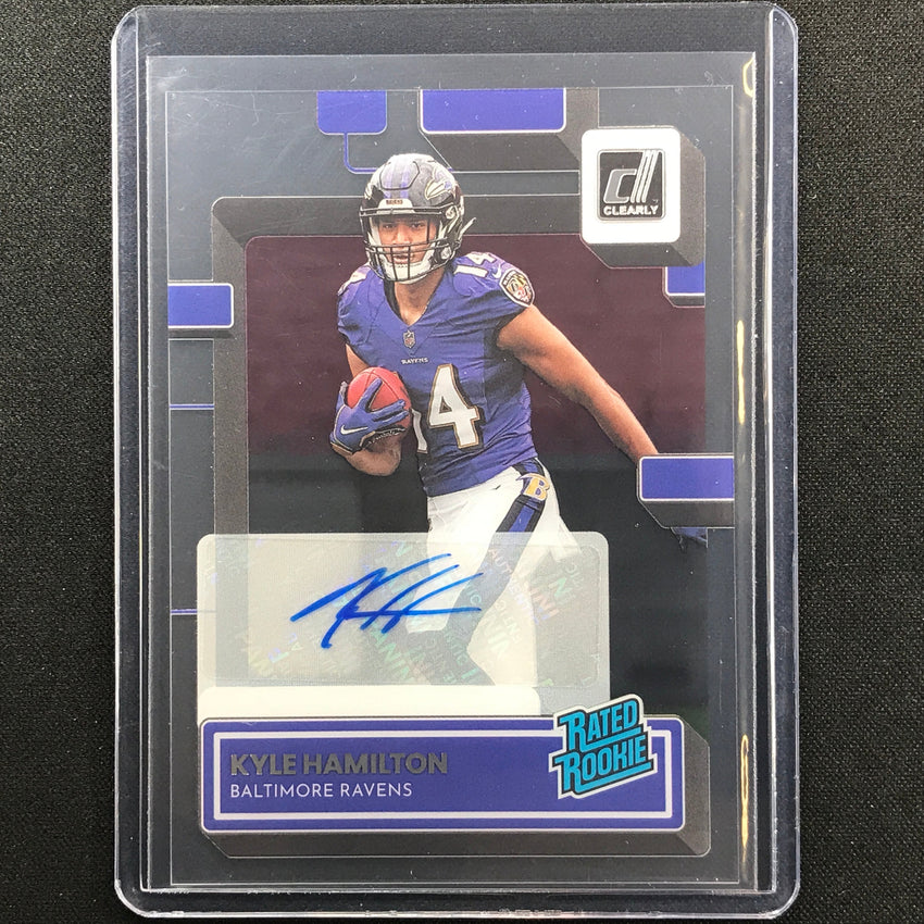 2022 Clearly Donruss Kyle Hamilton Rated Rookie Signatures Auto Base No 88