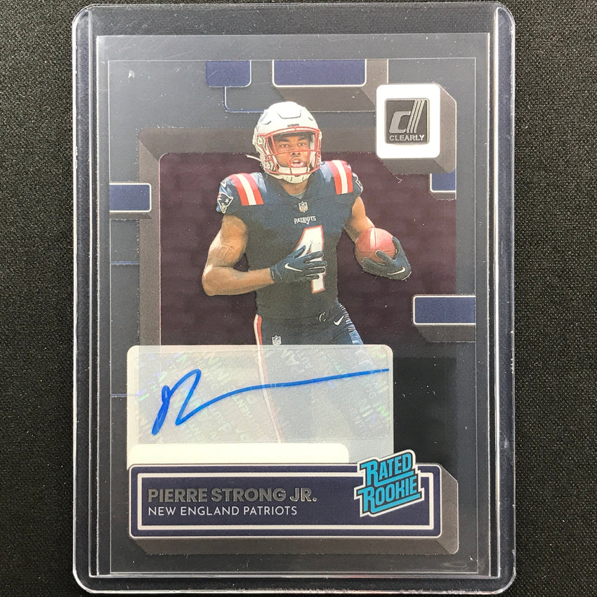 2022 Clearly Donruss Pierre Strong Jr. Rated Rookie Signatures Auto Base No 91