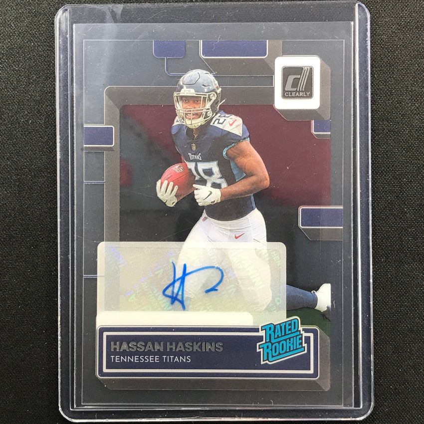 2022 Clearly Donruss HASSAN HASKINS Rated Rookie Signatures Auto Base #92