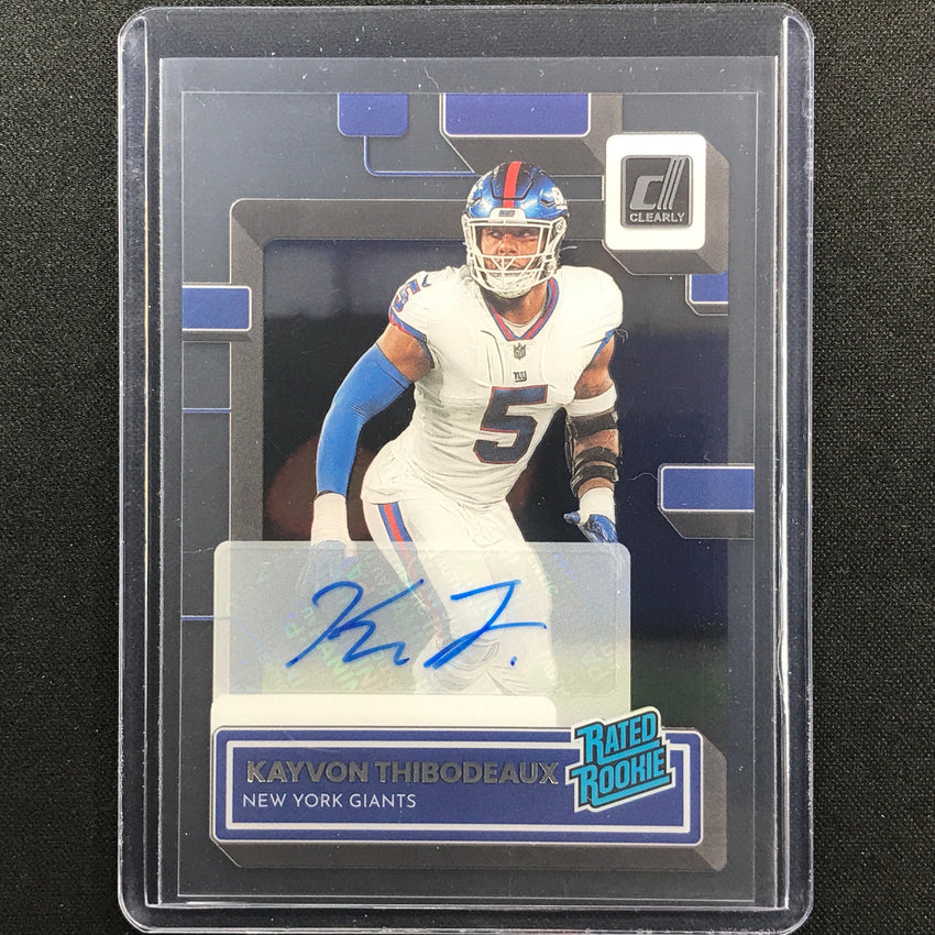 2022 Clearly Donruss Kayvon Thibodeaux Rated Rookie Signatures Auto Base No 95