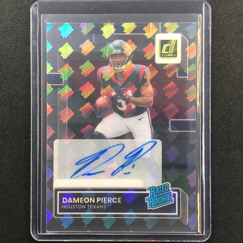 2022 Clearly Donruss Dameon Pierce Rated Rookie Signatures Auto Holo Rr Logo No 90