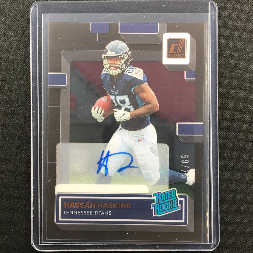 2022 Clearly Donruss Hassan Haskins Rated Rookie Auto Orange Bronze 59/75