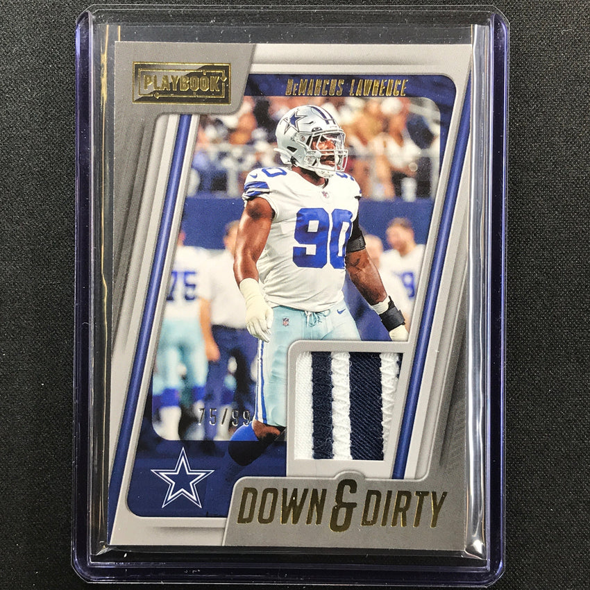 2022 Playbook Demarcus Lawrence Down And Dirty Jersey Patch Gold 75/99