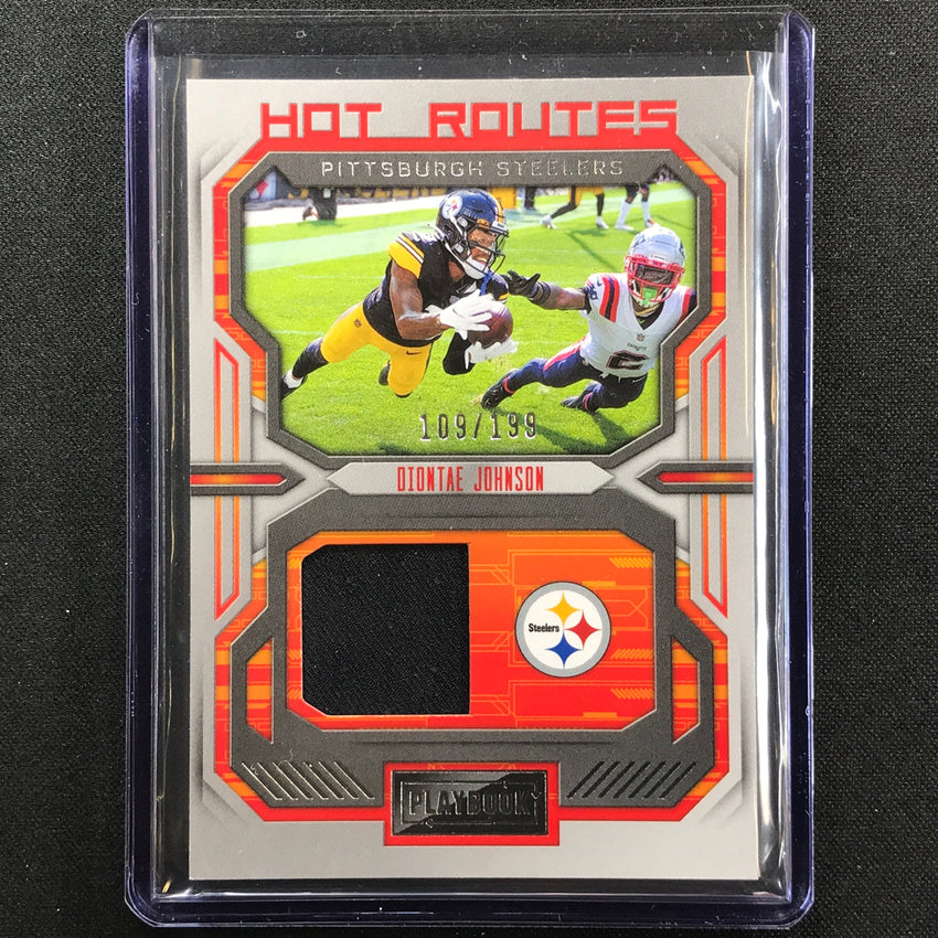 2022 Playbook Diontae Johnson Hot Routes Jersey Silver 109/199