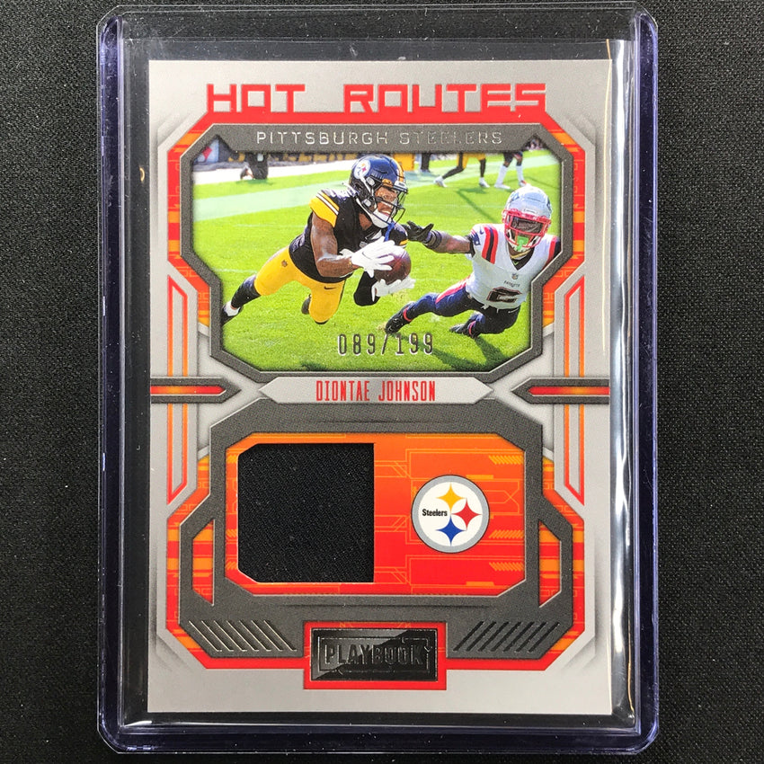 2022 Playbook Diontae Johnson Hot Routes Jersey Silver 89/199