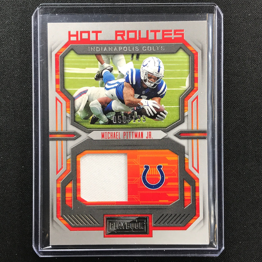 2022 Playbook Michael Pittman Jr. Hot Routes Jersey Silver 50/199