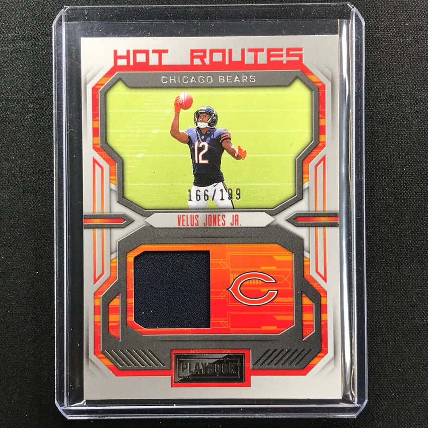 2022 Playbook Velus Jones Jr. Hot Routes Rookie Jersey Silver 166/199
