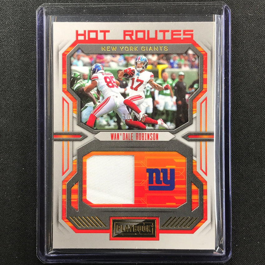 2022 Playbook Wandale Robinson Hot Routes Rookie Jersey Gold 30/99