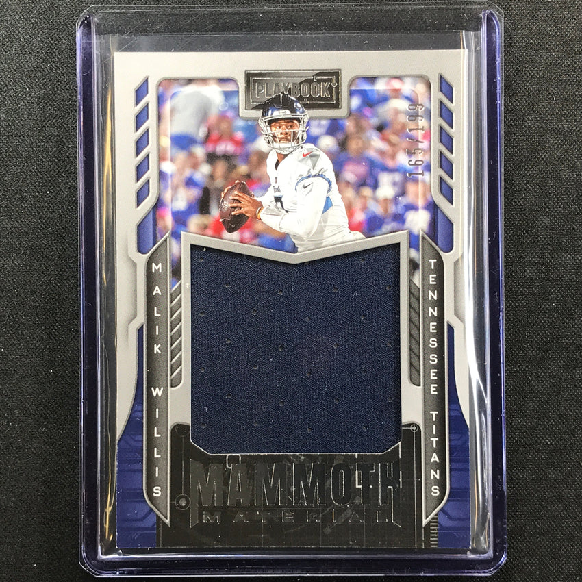 2022 Playbook Malik Willis Mammoth Material Rookie Jersey Silver 165/199