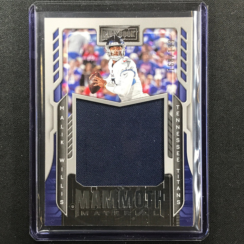 2022 Playbook Malik Willis Mammoth Material Rookie Jersey Silver 168/199