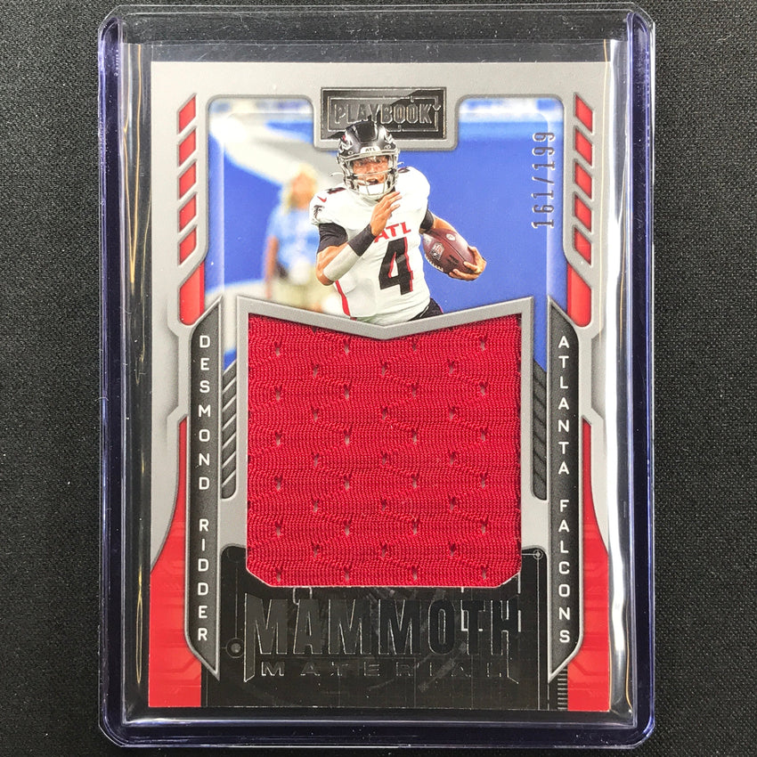 2022 Playbook Desmond Ridder Mammoth Material Rookie Jersey Silver 161/199