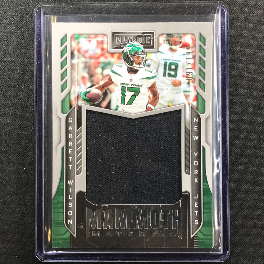 2022 Playbook Garrett Wilson Mammoth Material Rookie Jersey Silver 91/199