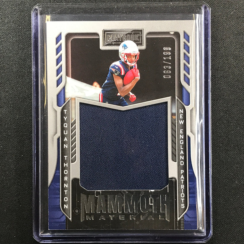 2022 Playbook Tyquan Thornton Mammoth Material Rookie Jersey Silver 63/199