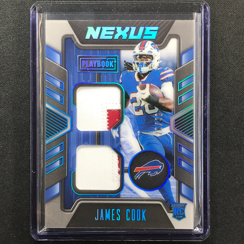 2022 Playbook James Cook Nexus Dual Rookie Jersey Patch Platinum 20/49