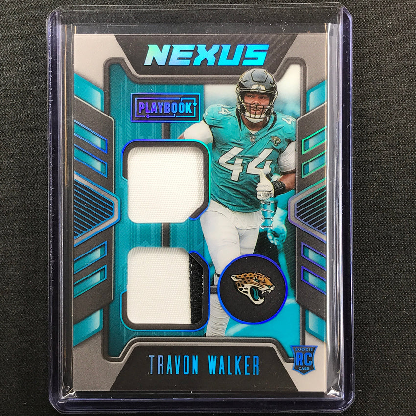 2022 Playbook Travon Walker Nexus Dual Rookie Jersey Patch Platinum 11/49