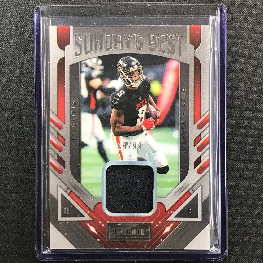 2022 Playbook Kyle Pitts Sundays Best Jersey Silver 16/99